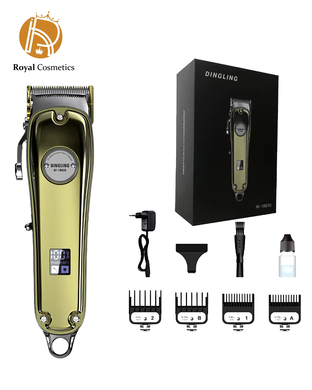 Dingling RF-1983S Gold Machine Electric Hair Clipper