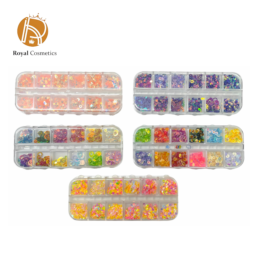 Box 3D Hexagon Flakes Nail Glitter