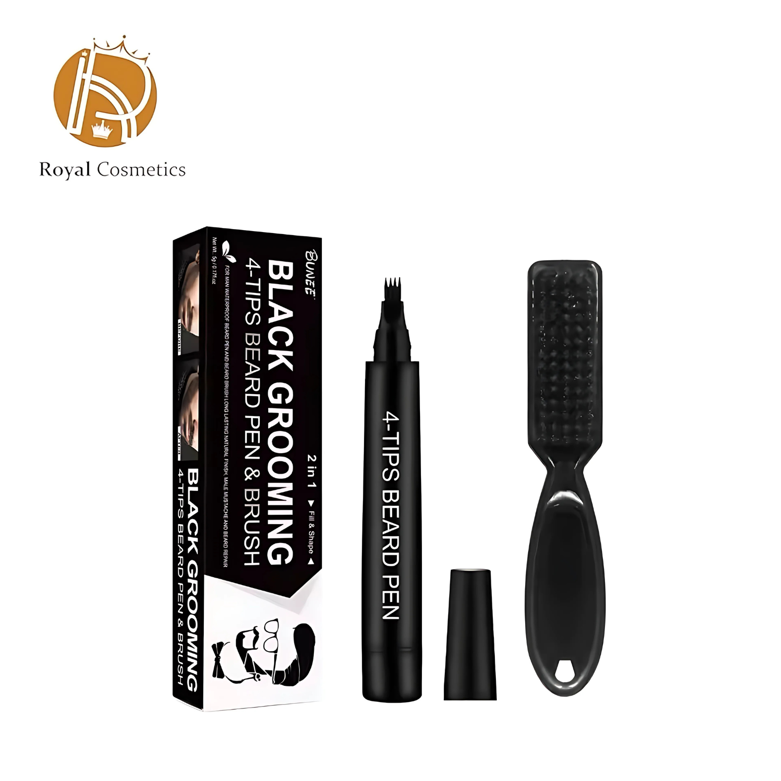 BUNEE 2-in-1 Fill Shape Beard Pen and Brush