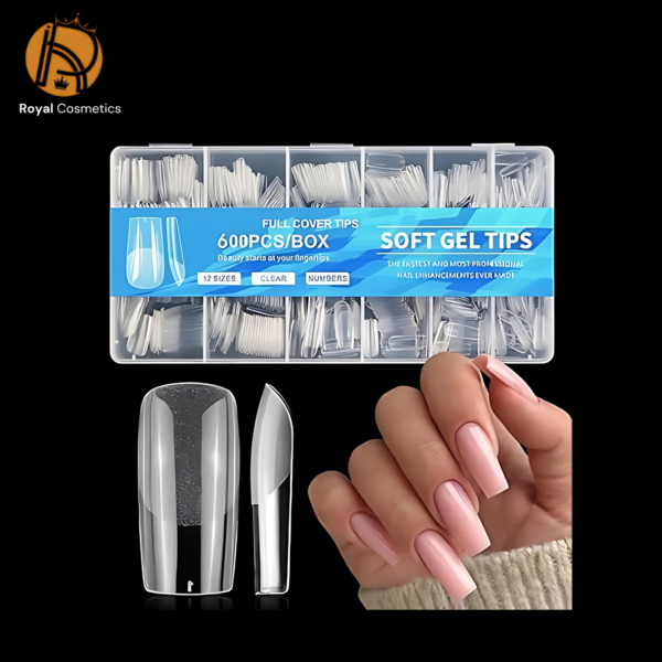 600PCS Soft Gel Tips Extra Long Full Cover Tips