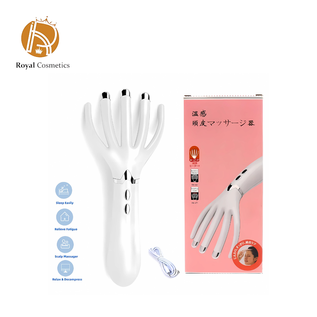 Head Massager Comb with Electric Heating & Vibration