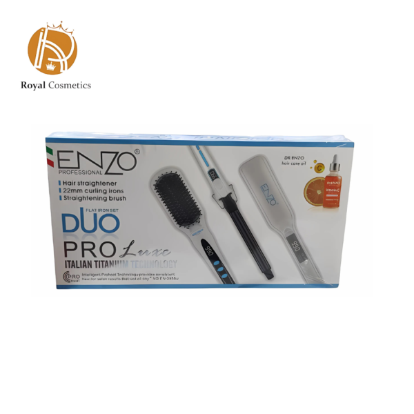 ENZO PROFESSIONAL TIRON SET DUO offers a versatile 3-in-1 styling