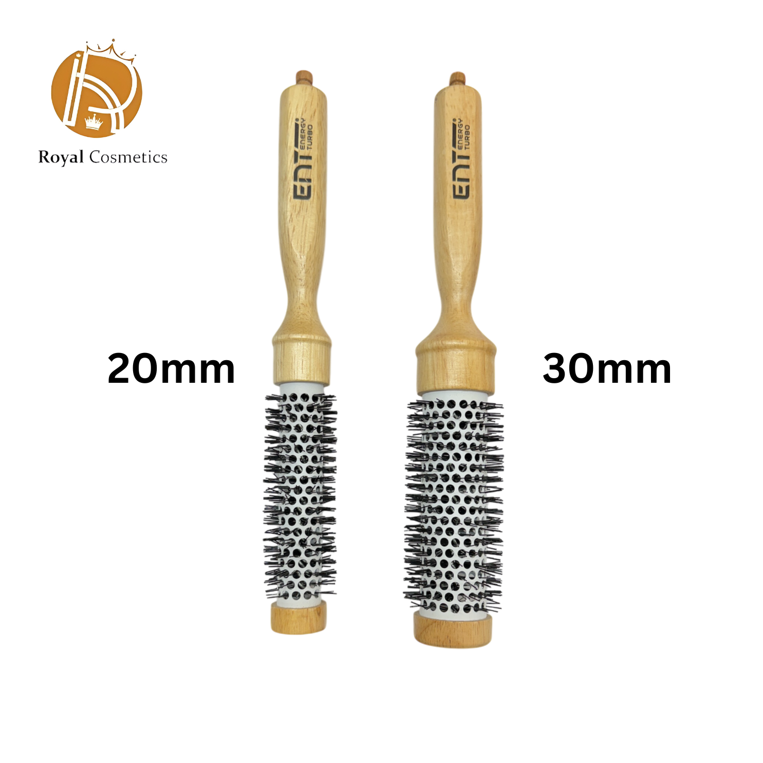 Energy Turbo ENT45-20 Wood Brush in 20mm and 30mm sizes for professional hairstyling