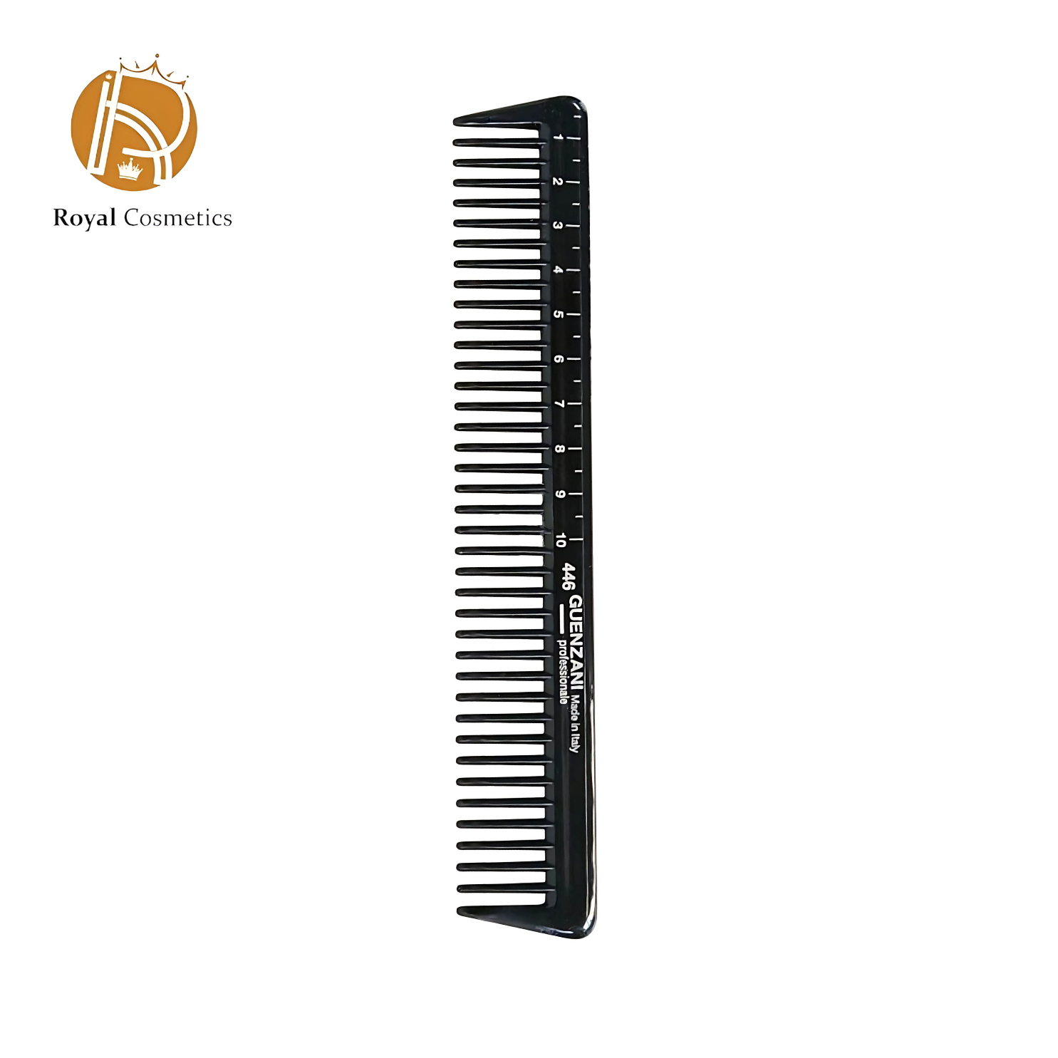 Guenzani 446 Comb with carbon fiber, antistatic properties, and a scalp-friendly design for professional and personal grooming