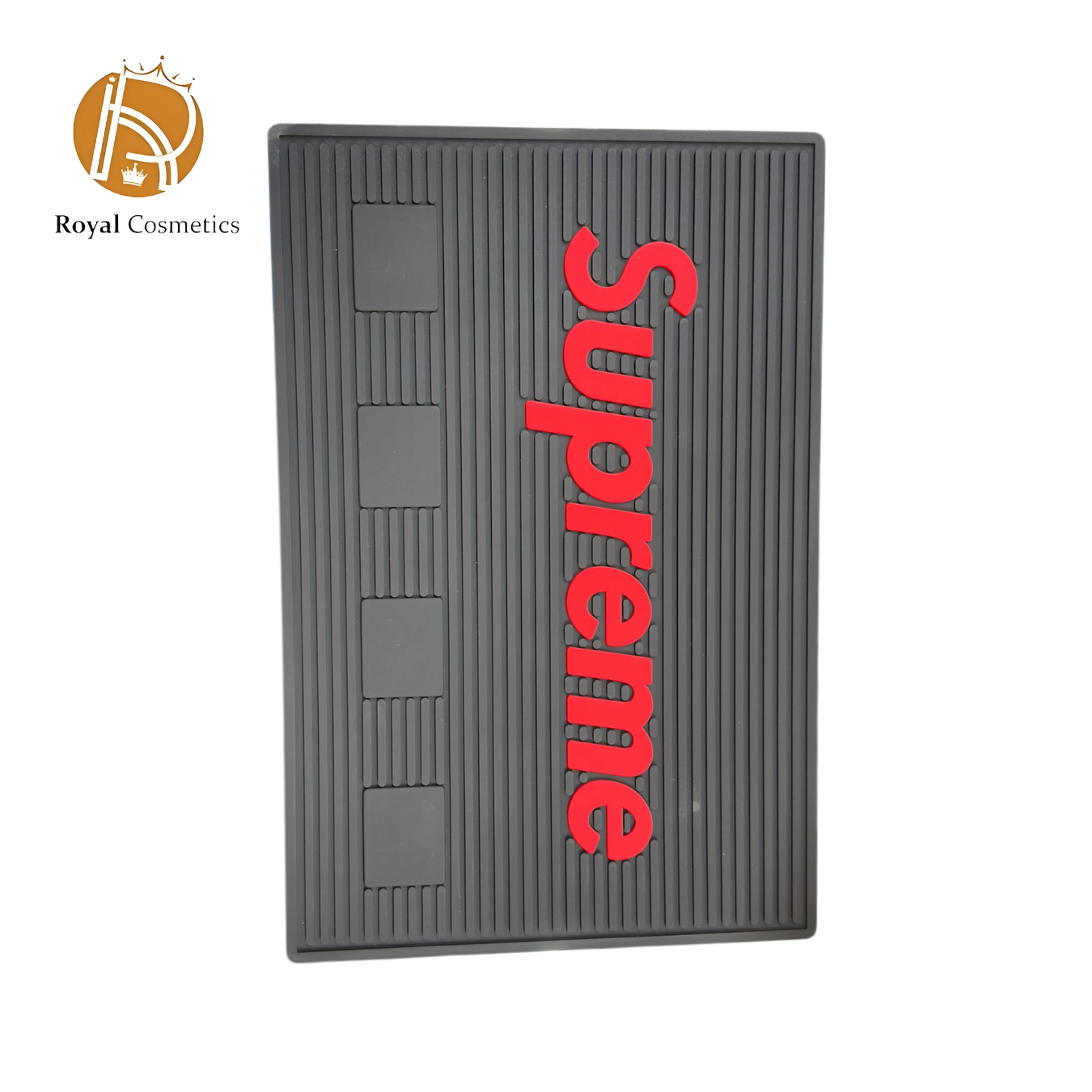 Supreme Barber Magnetic Mat is a premium-quality, non-slip mat designed to organize and securely hold barber tools. Its magnetic surface ensures clippers and scissors stay in place during use