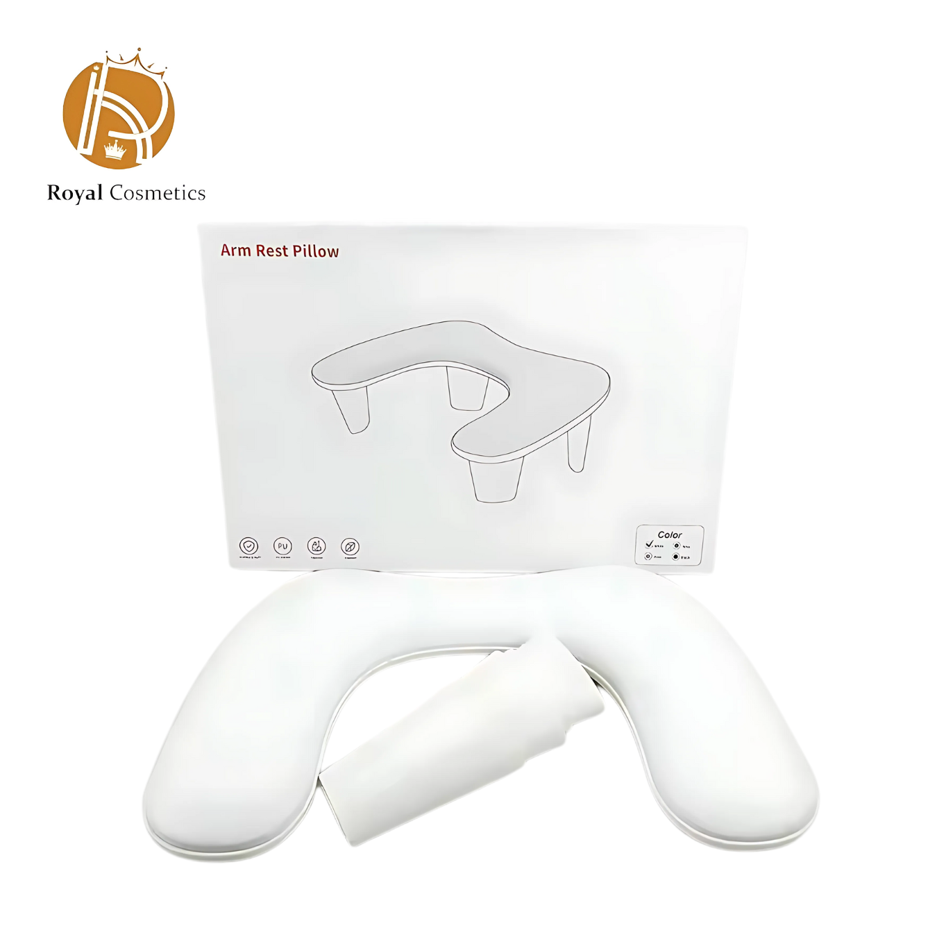 Custom M Shape Hand Reading Pillow with Detachable Arm Rest – Ergonomic Nail Hand Pillow for Comfort and Support