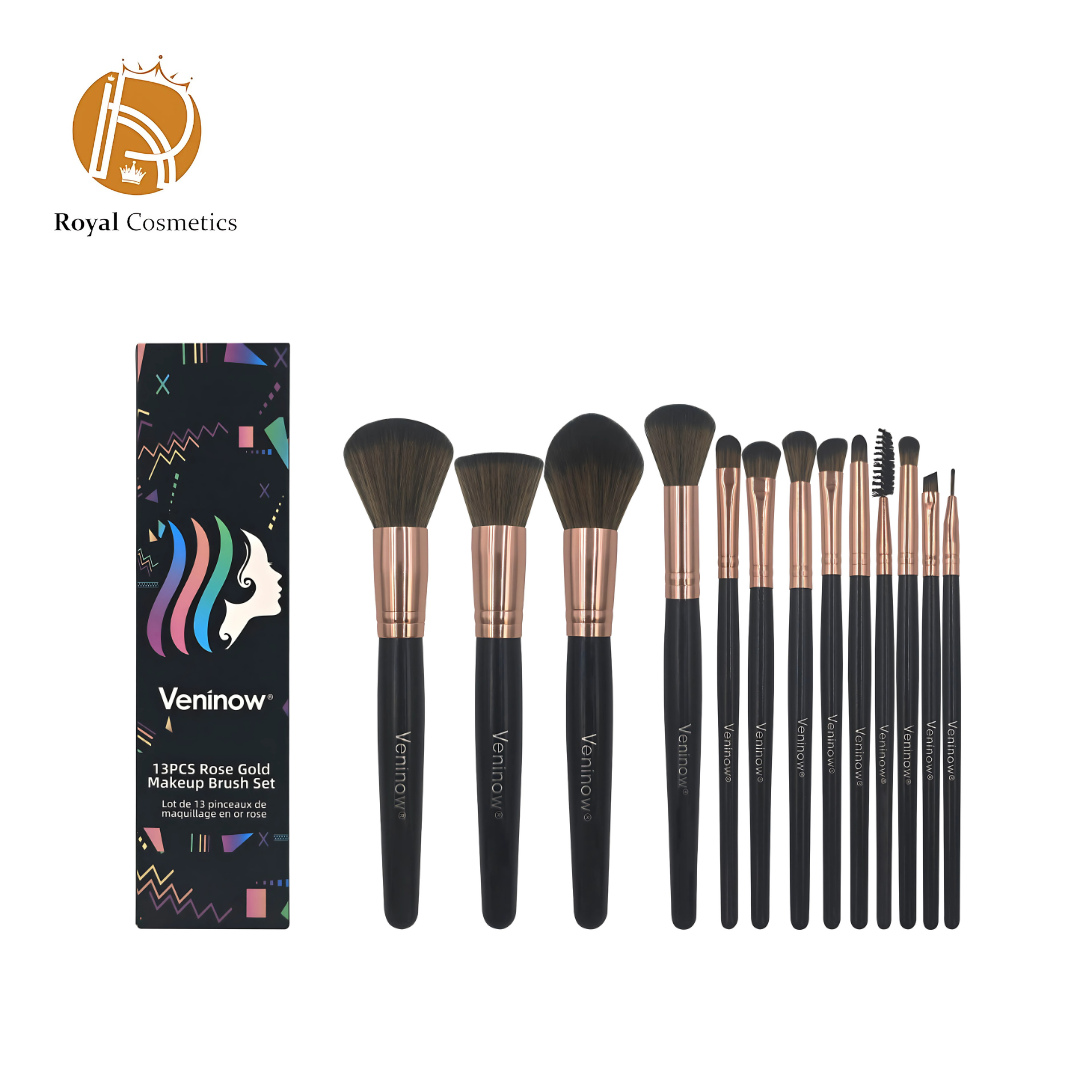 Veninow 13PCS Rose Gold Makeup Brush Set