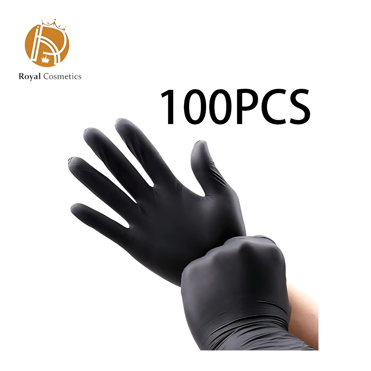 Black disposable nitrile gloves 100pcs – durable, powder-free, and latex-free for versatile use - Lebanon