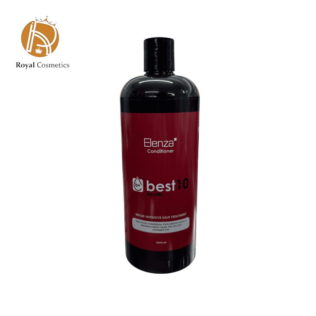 Elenza Repair Hair Conditioner Jar with wheat protein and pro-vitamin B5 for breakage prevention, cuticle sealing, and split-end repair