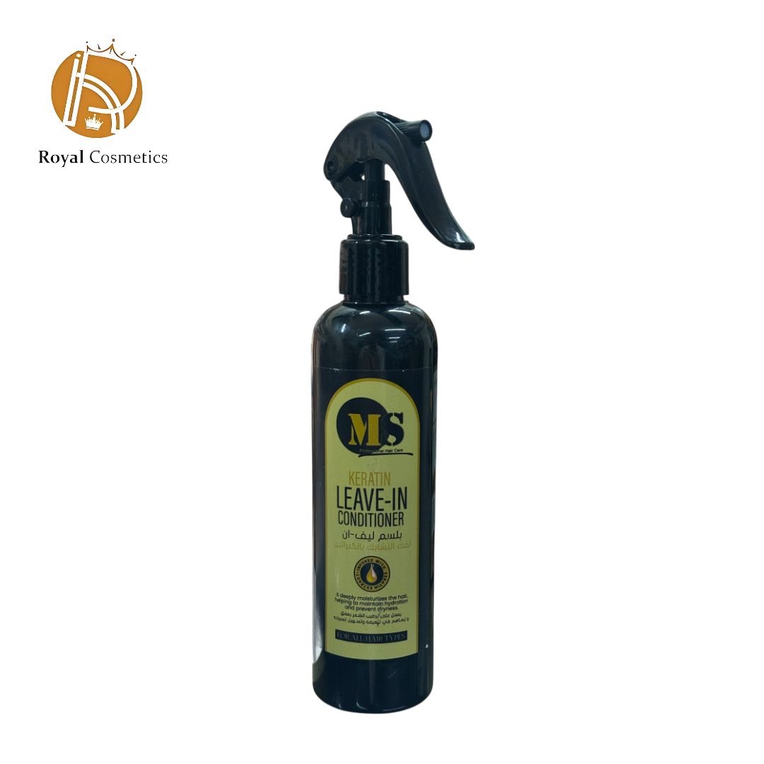 Deeply moisturizes hair to maintain hydration and prevent dryness. Formulated with keratin protein, this leave-in conditioner nourishes, strengthens, and smooths all hair types. It helps repair and replenish damaged hair, improving elasticity and restoring natural shine. Provides long-lasting hydration, making hair soft, manageable, and lightweight without any heaviness.