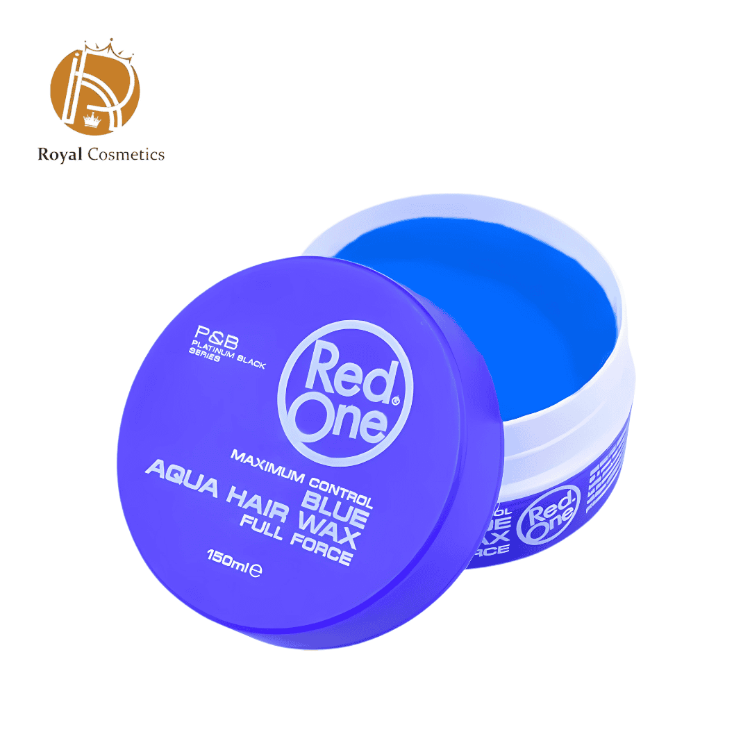 Red One Blue Aqua Hair Wax Full Force 150ml – strong hold, shiny finish, non-greasy men’s styling wax