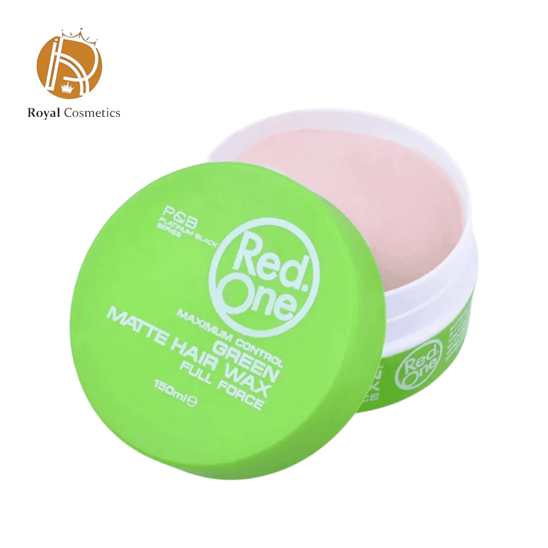 Red One Green Aqua Hair Wax 150ml – matte finish, strong hold, Caribbean scent hair wax for all hair types